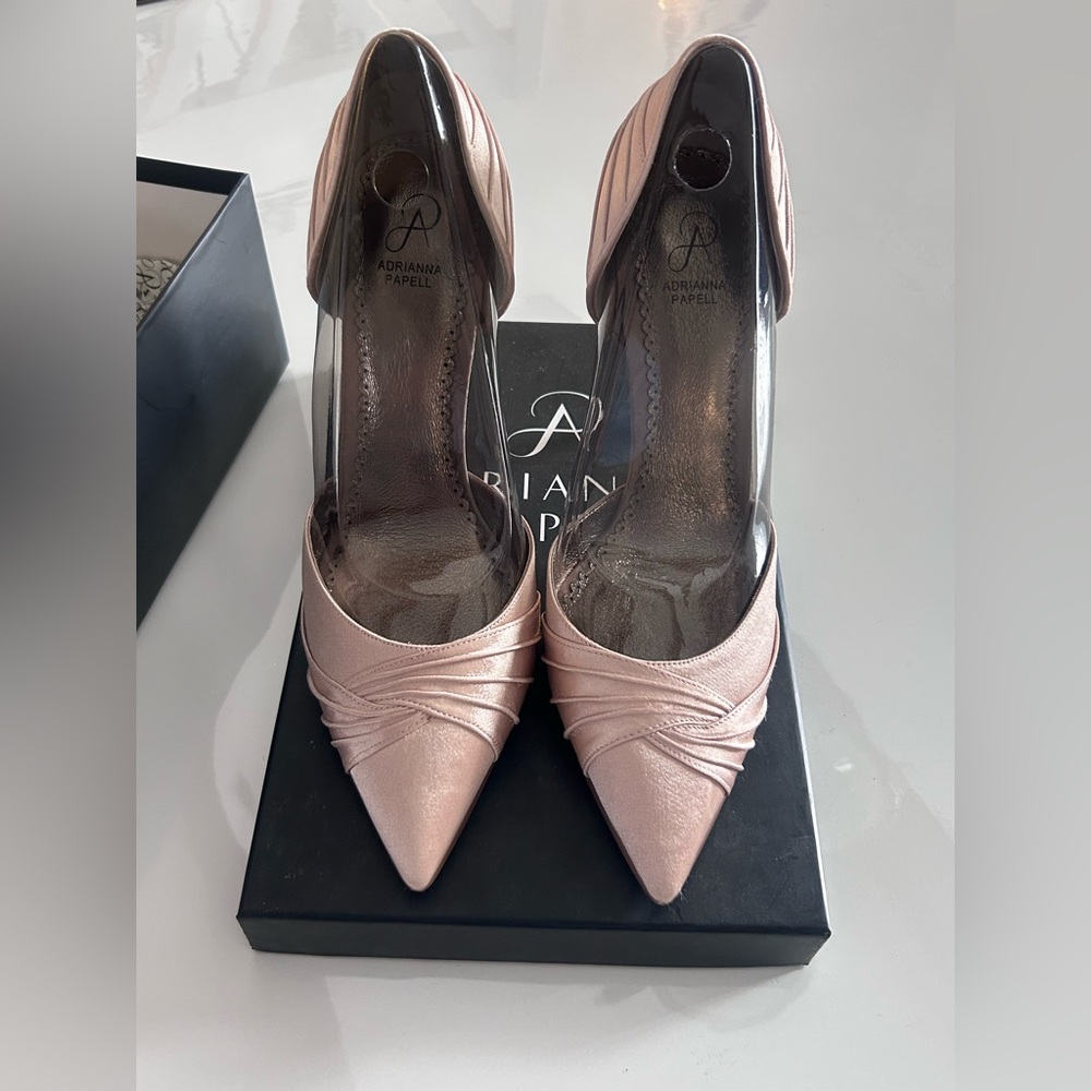 Adrianna Papell Blush Heels Satin Heels 9
